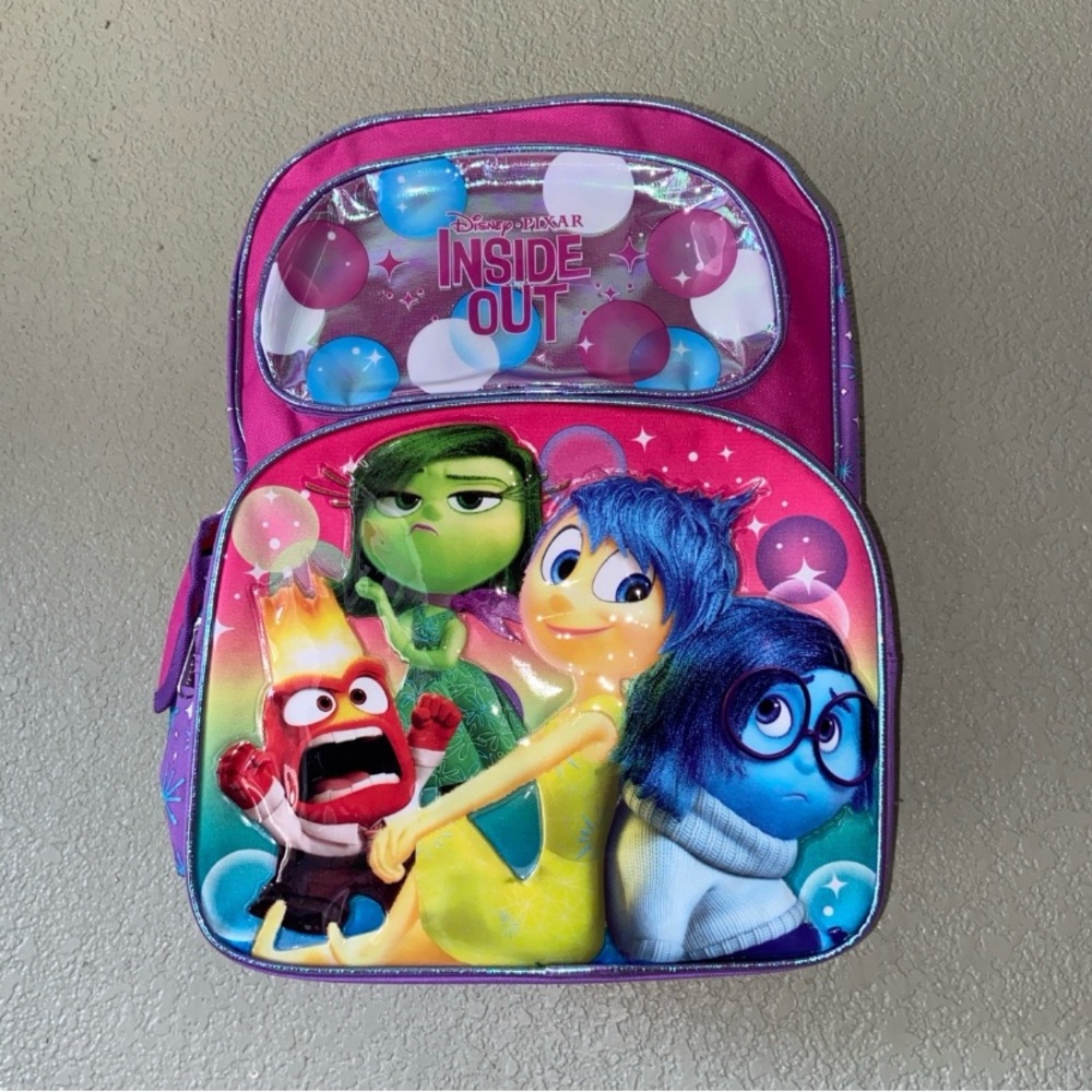 Disney -Inside Out- Reinforced Large School Backpack Official 16”H x 12”W NEW